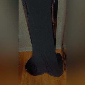 Backless black dress